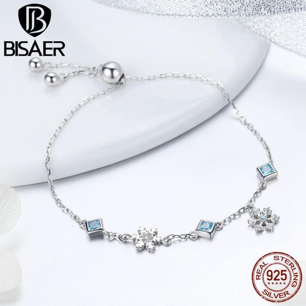 bisaer authentic 925 sterling silver winter snowflake blue cz chain link women bracelets sterling silver jewelry pulseira efb001, Black
bisaer authentic 925 sterling silver winter snowflake blue cz chain link women bracelets sterling silver jewelry pulseira efb001, Black