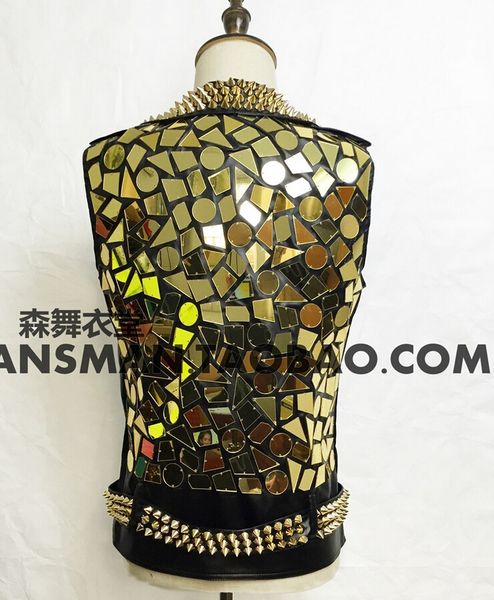 s-5xl 2017 men's new fashion slim rivet mirror locomotive leather vest nightclub stage djds plus size singer clothing costumes, Black;white
s-5xl 2017 men's new fashion slim rivet mirror locomotive leather vest nightclub stage djds plus size singer clothing costumes, Black;white