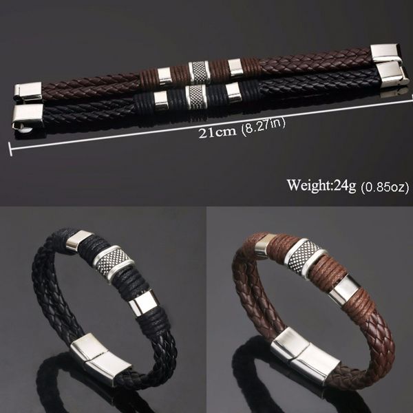 retro leather men's cowhide magnet buckle bracelet korean fashion personality domineering chain bangles support fba drop shipping g804f, Golden;silver
retro leather men's cowhide magnet buckle bracelet korean fashion personality domineering chain bangles support fba drop shipping g804f, Golden;silver