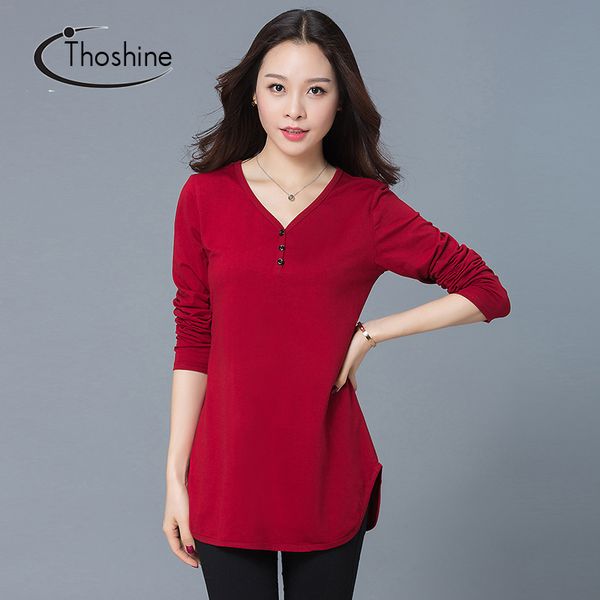 thoshine spring summer autumn 100% cotton women long sleeve t-shirts female fashion lady solid tees extra plus size 4xl, White
thoshine spring summer autumn 100% cotton women long sleeve t-shirts female fashion lady solid tees extra plus size 4xl, White