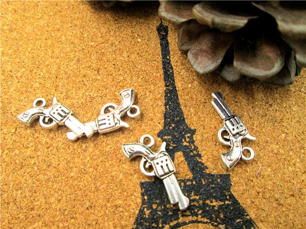 75pcs--un charms,antique silver handguns pistols uns charms pendants 19x14mm, Bronze;silver
75pcs--un charms,antique silver handguns pistols uns charms pendants 19x14mm, Bronze;silver