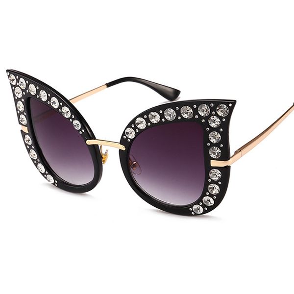 2019 new fashion crystal women cat eye sunglasses brand designer retro oversizediamond sun glasses for female goggle oculos de sol uv400w6, White;black
2019 new fashion crystal women cat eye sunglasses brand designer retro oversizediamond sun glasses for female goggle oculos de sol uv400w6, White;black