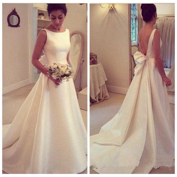 2021 scoop neck satin white wedding dresses v-shape back a line vintange bridal gowns vestido de noiva vintage formal mariee
2021 scoop neck satin white wedding dresses v-shape back a line vintange bridal gowns vestido de noiva vintage formal mariee