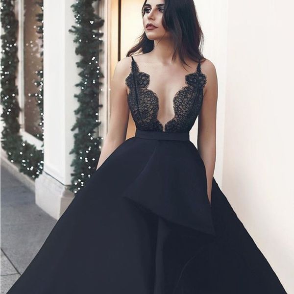 sheer neck prom dresses attractive lace applique zipper backless party dresses 2018 said mhamad stylish celebrity prom dress cheap, Black
sheer neck prom dresses attractive lace applique zipper backless party dresses 2018 said mhamad stylish celebrity prom dress cheap, Black