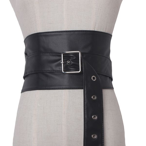 new fashion women ladies wide belt faux leather causal metal pin buckle long waistband strap dress belt accessories, Black;brown
new fashion women ladies wide belt faux leather causal metal pin buckle long waistband strap dress belt accessories, Black;brown
