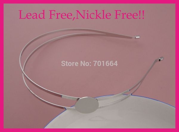 5pcs silver finish plain double 3mm flat metal wire hair headbands with 20mm pad at nickle and lead bargain for bulk
5pcs silver finish plain double 3mm flat metal wire hair headbands with 20mm pad at nickle and lead bargain for bulk