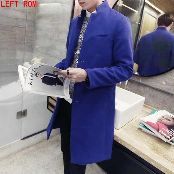 new mens autumn winter 7 color small fresh single-breasted pure color long woolen coats fashion casual mandarin collar m-2xl, Black
new mens autumn winter 7 color small fresh single-breasted pure color long woolen coats fashion casual mandarin collar m-2xl, Black