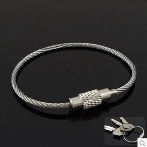 50pcs/lot Stainless Steel Wire Keychain wire rope key Chain carabiner Cable Key Ring Keyring for Outdoor Hiking
50pcs/lot Stainless Steel Wire Keychain wire rope key Chain carabiner Cable Key Ring Keyring for Outdoor Hiking
