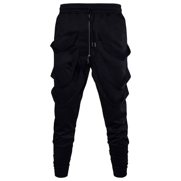 new dry men's pants pocket full length men hip hop joggers pants plus size trousers men belt streetwear, Black
new dry men's pants pocket full length men hip hop joggers pants plus size trousers men belt streetwear, Black