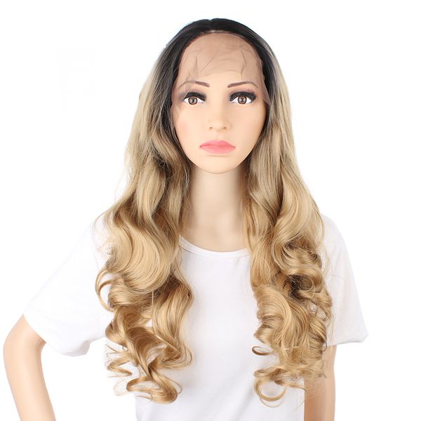 ombre blonde синтетический парик парик фронта шнурка волнистые медовые парики блондинки объемная волна # 1b / 26 для женщин средняя длина жа, Black
ombre blonde синтетический парик парик фронта шнурка волнистые медовые парики блондинки объемная волна # 1b / 26 для женщин средняя длина жа, Black