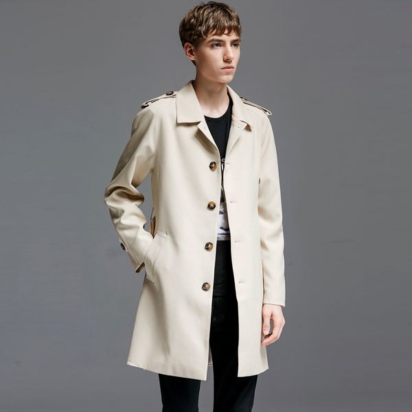 2018 men fashion single breasted work business trench coat turn-down collar slim fit belted casual classic trench plus size 6xl, Tan;black
2018 men fashion single breasted work business trench coat turn-down collar slim fit belted casual classic trench plus size 6xl, Tan;black