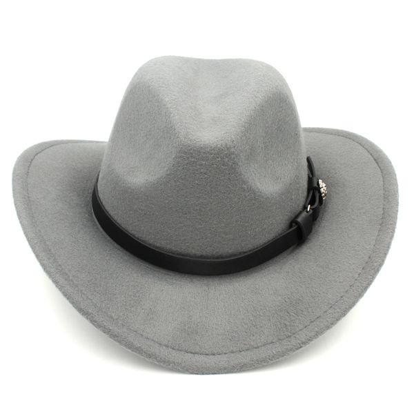 fashion wool blend western cowboy cap hat outdoor wide brim beach hat jazz hat sombrero godfather cap black belt, Blue;gray
fashion wool blend western cowboy cap hat outdoor wide brim beach hat jazz hat sombrero godfather cap black belt, Blue;gray
