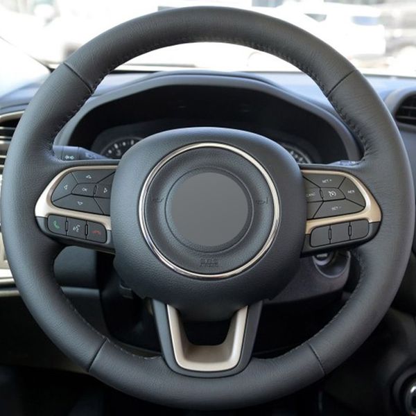 black genuine leather hand-stitched steering wheel cover for jeep compass 2017 renegade 2016 2017
black genuine leather hand-stitched steering wheel cover for jeep compass 2017 renegade 2016 2017