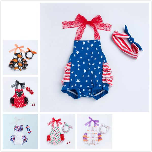 6styles cute baby girls clothes sets 2pcs suits rompers and headbands independence day red stripe baby apron belly guard brief rompers, White
6styles cute baby girls clothes sets 2pcs suits rompers and headbands independence day red stripe baby apron belly guard brief rompers, White