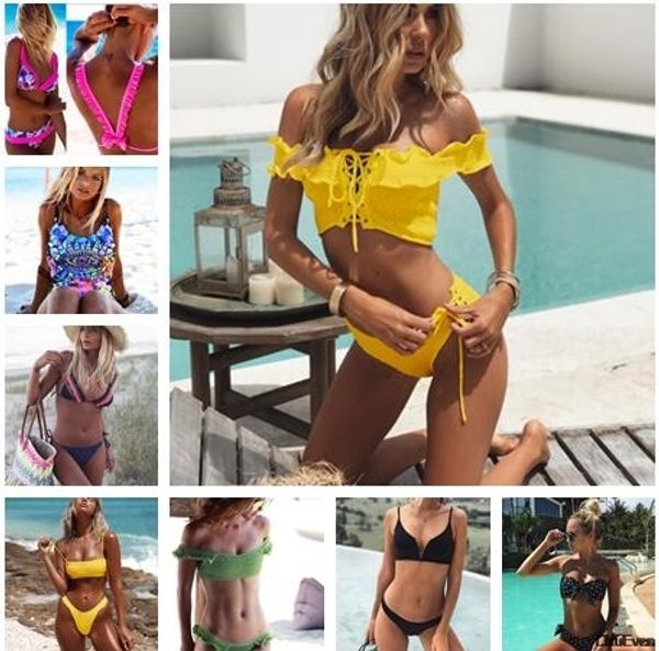 bikini 2018 swimsuit women halter bandage swimwear female thong bikini set push up bathing suit beach suit with pad hot, White;black
bikini 2018 swimsuit women halter bandage swimwear female thong bikini set push up bathing suit beach suit with pad hot, White;black