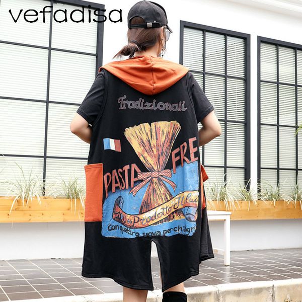 vefadisa sleeveless jacket for women 2018 autumn outerwear appliques hooded jacket single breasted green long ad2165, Black;brown
vefadisa sleeveless jacket for women 2018 autumn outerwear appliques hooded jacket single breasted green long ad2165, Black;brown