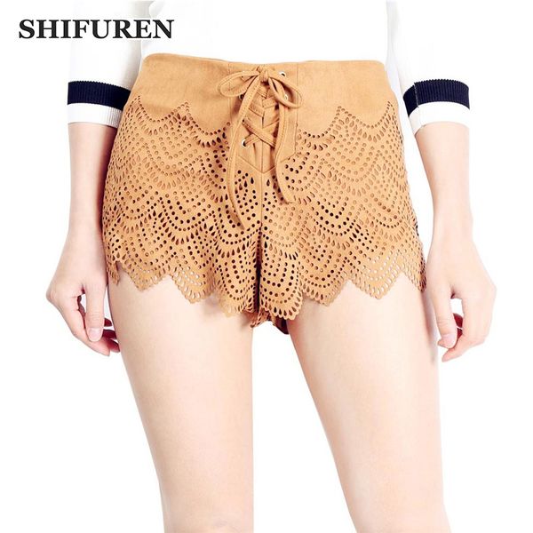 shifuren summer 2017 hollow out suede women shorts high waist lace up night club shorts center back zipper with lining, White;black
shifuren summer 2017 hollow out suede women shorts high waist lace up night club shorts center back zipper with lining, White;black