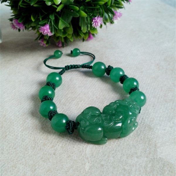 natural green dongling jades carvings pi xiu bracelet crystal bracelet jewelry attracting wealth women's wholesale, Black
natural green dongling jades carvings pi xiu bracelet crystal bracelet jewelry attracting wealth women's wholesale, Black