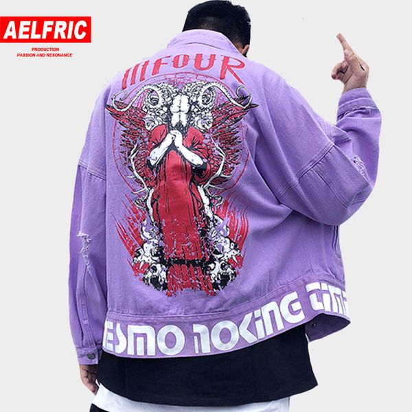 AELFRIC 2018 осень Дьявол печатных джинсовая джинсовая тактическая куртка панк рваные
AELFRIC 2018 осень Дьявол печатных джинсовая джинсовая тактическая куртка панк рваные