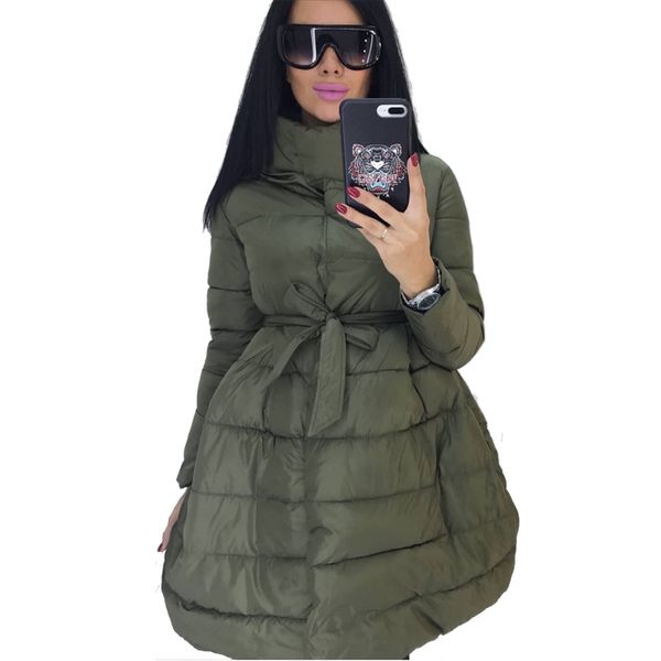 winter coat women skirt parka fashion bowknot waist medium long stand collar cotton padded warm jacket chaqueta mujer invierno, Black
winter coat women skirt parka fashion bowknot waist medium long stand collar cotton padded warm jacket chaqueta mujer invierno, Black