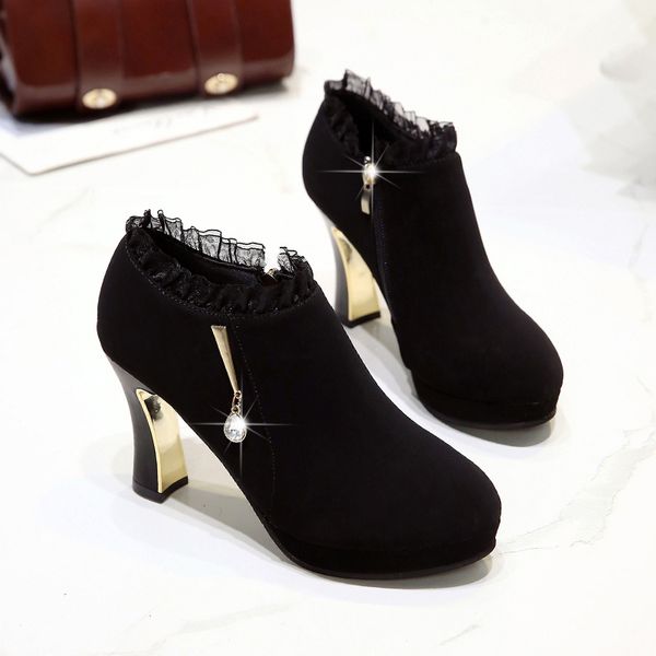 2018 new fashion ankle women's classical boots autumn bling crystal shoes woman high heels ladies soft most popular boot, Black
2018 new fashion ankle women's classical boots autumn bling crystal shoes woman high heels ladies soft most popular boot, Black