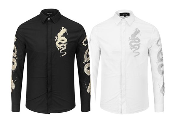 2018 new luxury mens fashion casual long sleeve shirt x310 autumn embroidery slim fit cotton designer lapel dress shirts -xxxl, White;black
2018 new luxury mens fashion casual long sleeve shirt x310 autumn embroidery slim fit cotton designer lapel dress shirts -xxxl, White;black