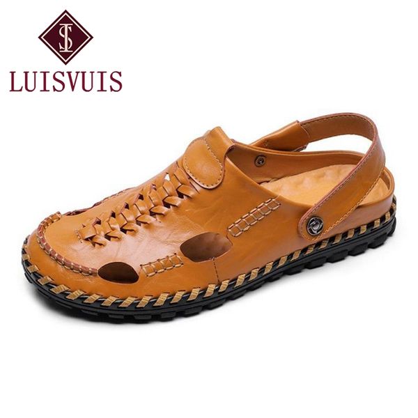 luisvuis summer men real leather sandals solid color fretwork slippers beach vacation light soft shoes men footwear size 38-44, Black
luisvuis summer men real leather sandals solid color fretwork slippers beach vacation light soft shoes men footwear size 38-44, Black