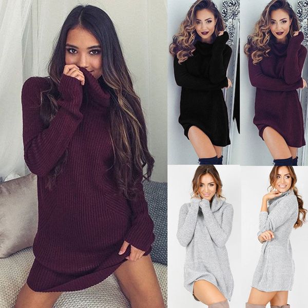 women winter dress 2018 knitted dress turtleneck long sleeve slim loose sweaters pullovers plus size streetwear clothing, White;black
women winter dress 2018 knitted dress turtleneck long sleeve slim loose sweaters pullovers plus size streetwear clothing, White;black