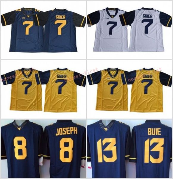 Men College Football Jerseys West Virginia Mountaineers 7 Will Grier 8 Karl Joseph 13 Andrew Buie Embroidery Gold Yellow Navy Blue White
Men College Football Jerseys West Virginia Mountaineers 7 Will Grier 8 Karl Joseph 13 Andrew Buie Embroidery Gold Yellow Navy Blue White