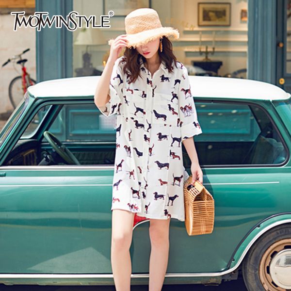 twotwinstyle print shirt female short sleeve lapel collar big size vintage blouse 2018 summer women fashion casual clothing, White
twotwinstyle print shirt female short sleeve lapel collar big size vintage blouse 2018 summer women fashion casual clothing, White