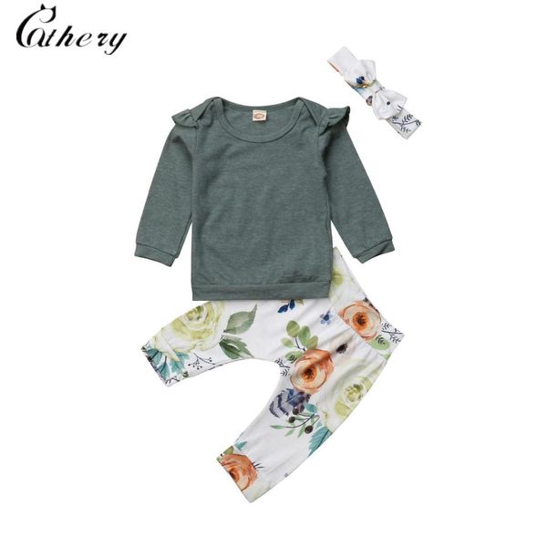 cathery fashion floral newborn baby girls long sleeve romper pants headband outfit 3pcs autumn clothes, White
cathery fashion floral newborn baby girls long sleeve romper pants headband outfit 3pcs autumn clothes, White