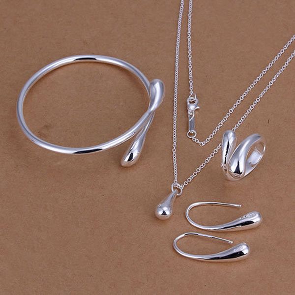 jewelry 925 stamped silver color water drop jewelry sets necklace bracelet bangle earring ring sets for women gifts
jewelry 925 stamped silver color water drop jewelry sets necklace bracelet bangle earring ring sets for women gifts
