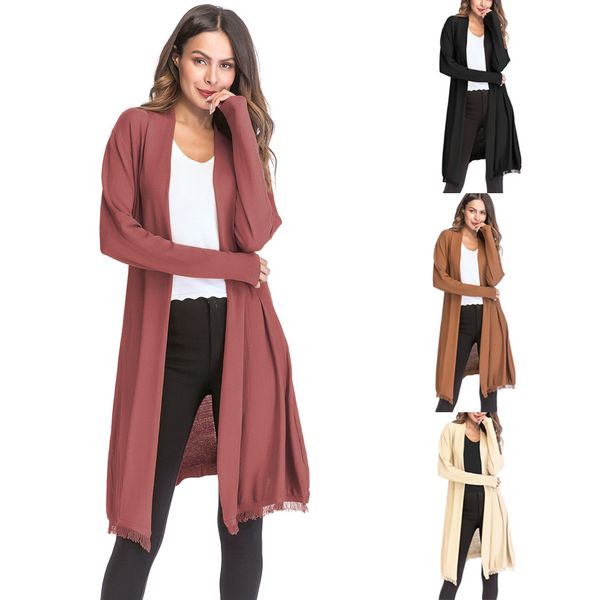outerwear & coats jackets loose gradient solid knit tassel cardigan retro long sleeve coats and jackets women 2018jul25, Black;brown 
outerwear & coats jackets loose gradient solid knit tassel cardigan retro long sleeve coats and jackets women 2018jul25, Black;brown