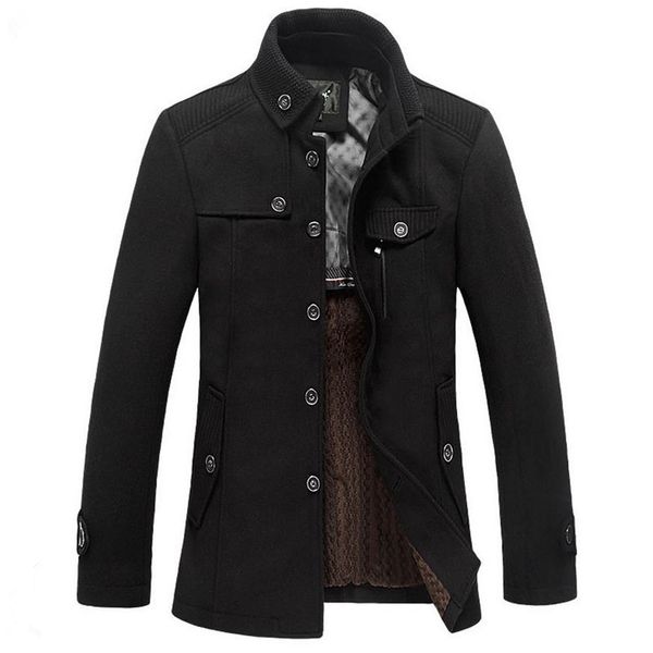 2017 autumn and winter high-quality men's jacket stitching casual coat woolen jacket ing, Black
2017 autumn and winter high-quality men's jacket stitching casual coat woolen jacket ing, Black