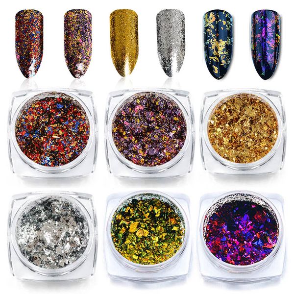 mtssii 6 boxes/set nail art glitter aluminum flakes mirror effect nail powders irregular sequins chrome pigment decorations, Silver;gold
mtssii 6 boxes/set nail art glitter aluminum flakes mirror effect nail powders irregular sequins chrome pigment decorations, Silver;gold