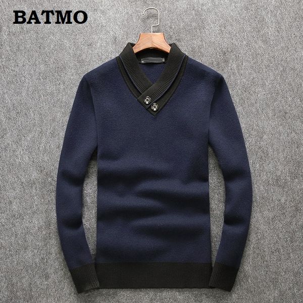 men's sweaters batmo 2021 arrival autumn 90% wool casual sweater men,men's navy blue 006, White;black
men's sweaters batmo 2021 arrival autumn 90% wool casual sweater men,men's navy blue 006, White;black