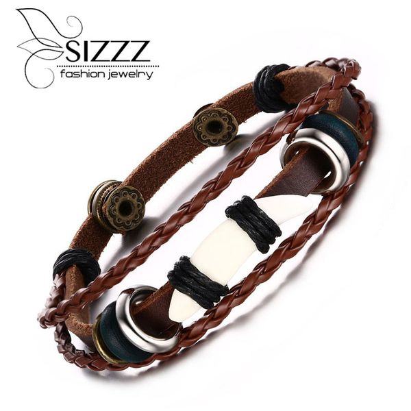sizzz european and american vintage woven tooth men's leather bracelet&bangles for men, Golden;silver
sizzz european and american vintage woven tooth men's leather bracelet&bangles for men, Golden;silver