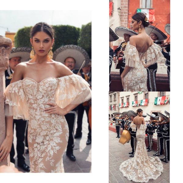 2019 julie vino champagne wedding dresses off the shoulder lace appliqued sweep train luxury mermaid wedding dress fashion bridal gowns, White
2019 julie vino champagne wedding dresses off the shoulder lace appliqued sweep train luxury mermaid wedding dress fashion bridal gowns, White