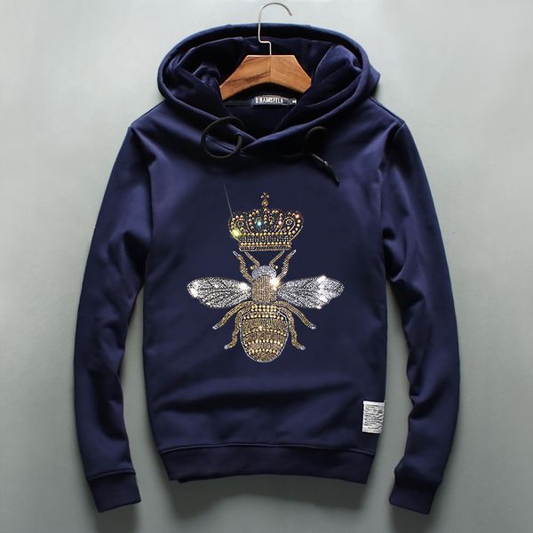 winter new men luxury diamond design crown little bees sweater hip hop mens hooded slim fit men hoody outerwear, Black
winter new men luxury diamond design crown little bees sweater hip hop mens hooded slim fit men hoody outerwear, Black