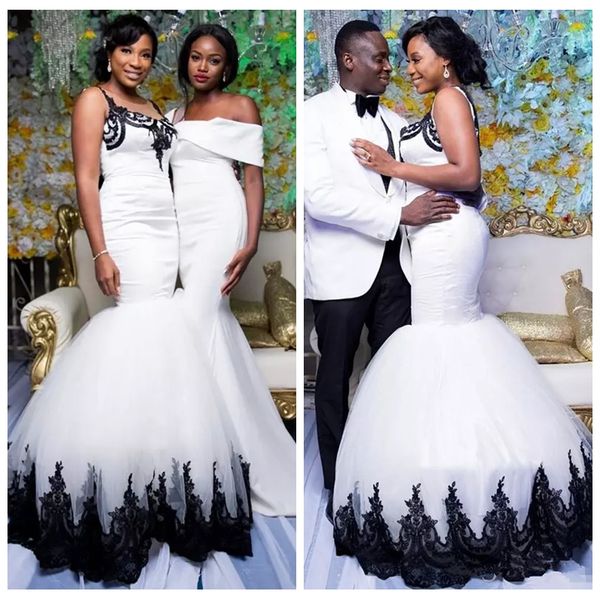 2019 new white and black lace appliques slim mermaid wedding dresses modest arabic style garden country bridal gowns vestidos de mariage
2019 new white and black lace appliques slim mermaid wedding dresses modest arabic style garden country bridal gowns vestidos de mariage