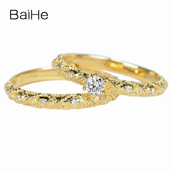 baihe solid 18k yellow gold 0.10ct certified h/si round cut 100% natural diamonds engagement women trendy fine jewelry gift ring, Golden;silver
baihe solid 18k yellow gold 0.10ct certified h/si round cut 100% natural diamonds engagement women trendy fine jewelry gift ring, Golden;silver