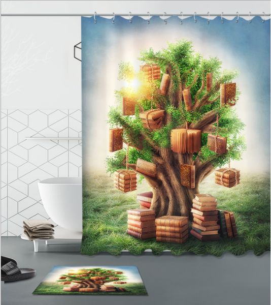 creative tree 3d pattern print custom waterproof bathroom modern shower curtain polyester fabric bathroom curtain door mat sets
creative tree 3d pattern print custom waterproof bathroom modern shower curtain polyester fabric bathroom curtain door mat sets