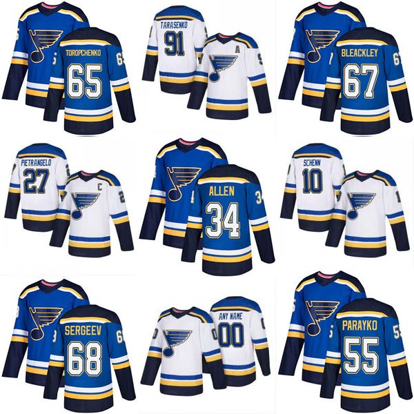 2017-2018 Season St Louis Blues Jersey 65 Alexey Toropchenko 67 Conner Bleackley 68 Dmitrii Sergeev Mens Womens Youth Custom Hockey Jerseys
2017-2018 Season St Louis Blues Jersey 65 Alexey Toropchenko 67 Conner Bleackley 68 Dmitrii Sergeev Mens Womens Youth Custom Hockey Jerseys