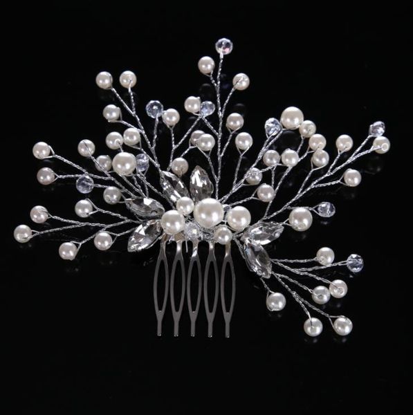 bride's head ornament, pearl hair comb and wedding bride ornament accessories, Silver
bride's head ornament, pearl hair comb and wedding bride ornament accessories, Silver