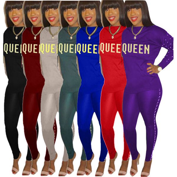queen women hoodies letter tracksuit long sleeve pearl shirt sweatshirt + tights leggings 2pcs set casual outfit pullover pants hyr clothes, White
queen women hoodies letter tracksuit long sleeve pearl shirt sweatshirt + tights leggings 2pcs set casual outfit pullover pants hyr clothes, White