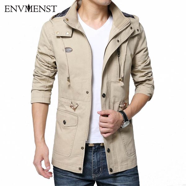 wholesale- envmenst 2017 autumn new arrivals 100% cotton men's trench coat removable hooded jackets men male windbreaker 5xl, Tan;black
wholesale- envmenst 2017 autumn new arrivals 100% cotton men's trench coat removable hooded jackets men male windbreaker 5xl, Tan;black