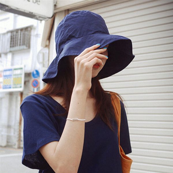 1pc spring summer women hat flat cotton bucket hat travel sun female male black fisherman cap, Blue;gray
1pc spring summer women hat flat cotton bucket hat travel sun female male black fisherman cap, Blue;gray