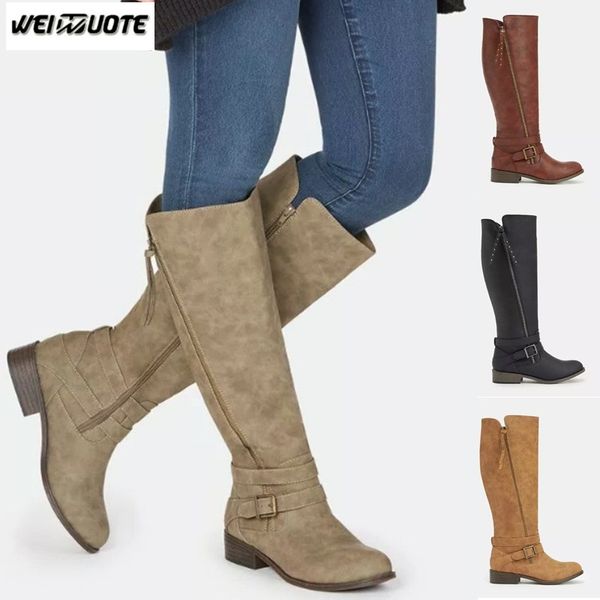 weinuote fashion autumn winter ladies casual long boots women belt buckle knee high boots zipper knight botas de mujer, Black
weinuote fashion autumn winter ladies casual long boots women belt buckle knee high boots zipper knight botas de mujer, Black