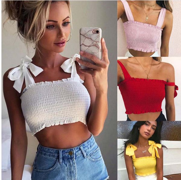 Girls Summer Sexy Elastic Tank Tops Tees Lingerie Fashion Women Short Casual Vest Bow Bandage Crop Tops
Girls Summer Sexy Elastic Tank Tops Tees Lingerie Fashion Women Short Casual Vest Bow Bandage Crop Tops