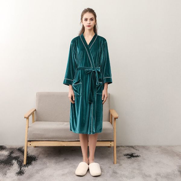 new velvet robes for women and men autumn couples bathrobe plus size sleepwear kimono bride bridesmaid robe dressing gown, Black;red
new velvet robes for women and men autumn couples bathrobe plus size sleepwear kimono bride bridesmaid robe dressing gown, Black;red